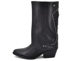 SS1974 BOTAS COWBOY PIEL NEGRA CON POLAINA