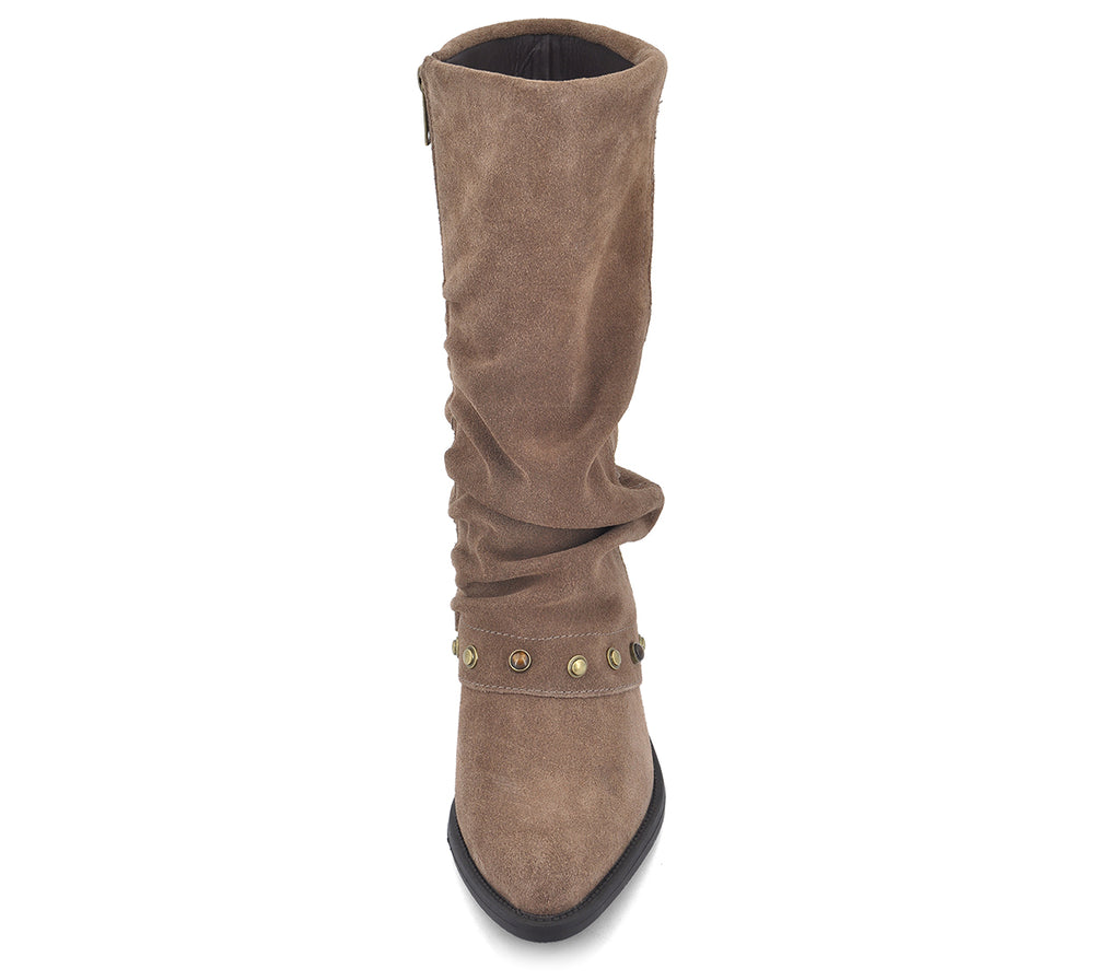 SS1976 BOTAS COWBOY SERRAJE TAUPE CON POLAINA