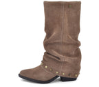 SS1976 BOTAS COWBOY SERRAJE TAUPE CON POLAINA