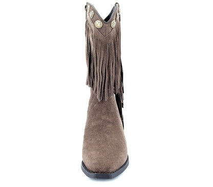 SS827 TAUPE FRINGE BOOT