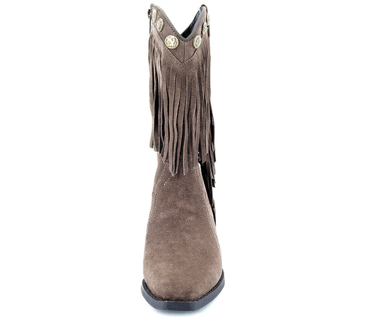 SS827 TAUPE FRINGE BOOT
