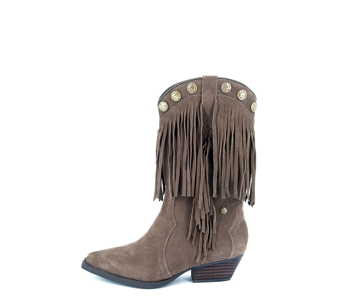 SS827 TAUPE FRINGE BOOT