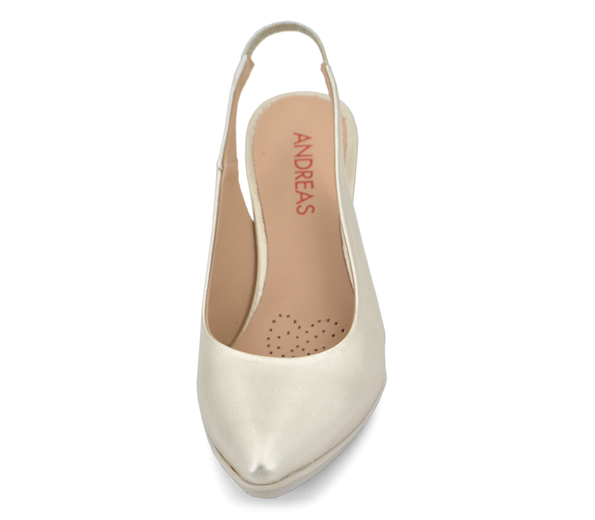 SAGA13 ZAPATO DESTALONADO PIEL PLATINO TACÓN