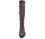 W-8 BOTA NAPA ELÁSTICA TACÓN MARRÓN